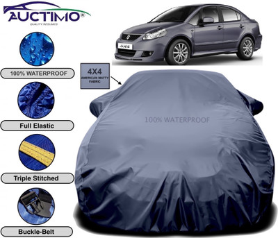 AUCTIMO Car Cover For Maruti Suzuki SX4 (With Mirror Pockets)(Grey)