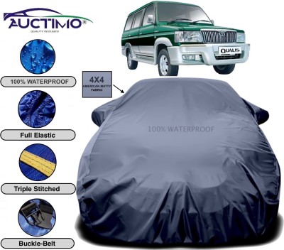 AUCTIMO Car Cover For Toyota Qualis (With Mirror Pockets)(Grey)