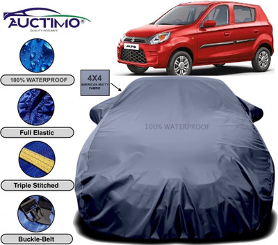 AUCTIMO Car Cover For Maruti Suzuki Alto (With Mirror Pockets)(Grey)