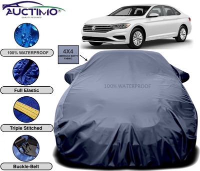 AUCTIMO Car Cover For Volkswagen Jetta (With Mirror Pockets)(Grey)