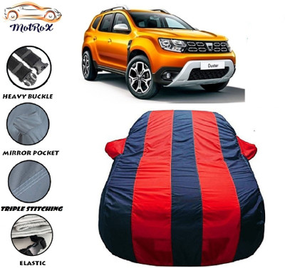 MoTRoX Car Cover For Renault Duster (With Mirror Pockets)(Red, Blue)