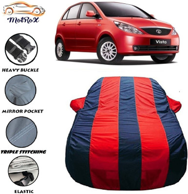MoTRoX Car Cover For Tata Vista Tech (With Mirror Pockets)(Red, Blue)