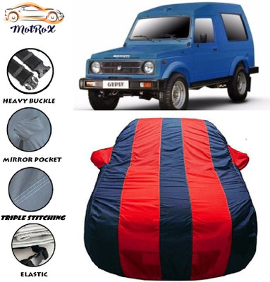 MoTRoX Car Cover For Maruti Suzuki Gypsy MG-410 (With Mirror Pockets)(Red, Blue)