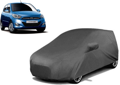 UNIFIED S SERVICES Car Cover For Hyundai i10 (With Mirror Pockets)(Grey)