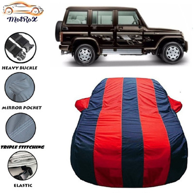 MoTRoX Car Cover For Mahindra Bolero (With Mirror Pockets)(Red, Blue)