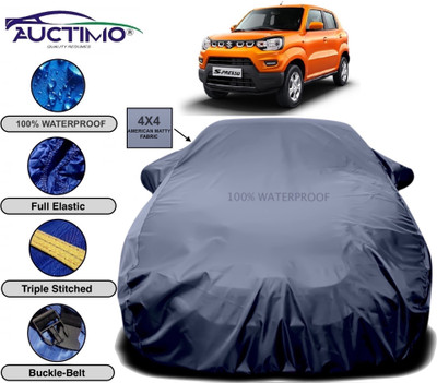 AUCTIMO Car Cover For Maruti Suzuki S-Presso (With Mirror Pockets)(Grey)
