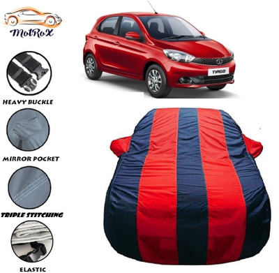 MoTRoX Car Cover For Tata Tiago (With Mirror Pockets)(Red, Blue)