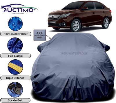 AUCTIMO Car Cover For Honda Amaze (With Mirror Pockets)(Grey)