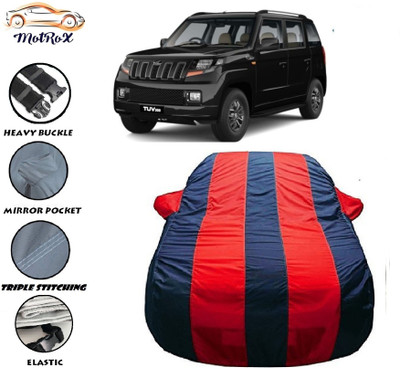 MoTRoX Car Cover For Mahindra TUV300 (With Mirror Pockets)(Red, Blue)