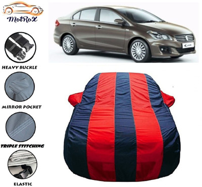 MoTRoX Car Cover For Maruti Suzuki Ciaz (With Mirror Pockets)(Red, Blue)