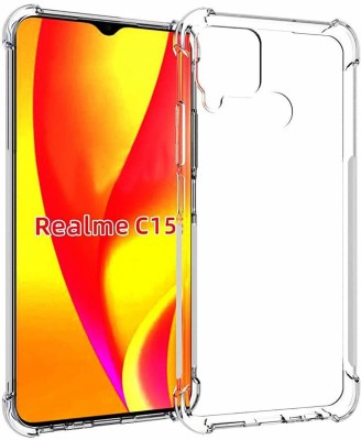 RUNICHA Back Cover for Realme C15(Transparent, Grip Case, Pack of: 1)