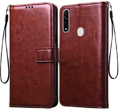 Casotec Flip Cover for Oppo A31(Brown, Pack of: 1)