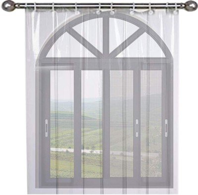 Wishland 152.4 cm (5 ft) PVC Window Curtain Single Curtain(Solid, Transparent Window AC Curtain 0.30 MM)