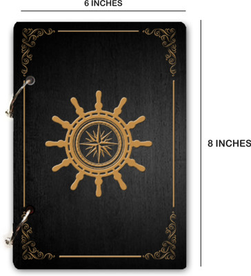 Flipkart SmartBuy Handmade paper wooden diary A5 Diary UNRULED 160 Pages(Black)