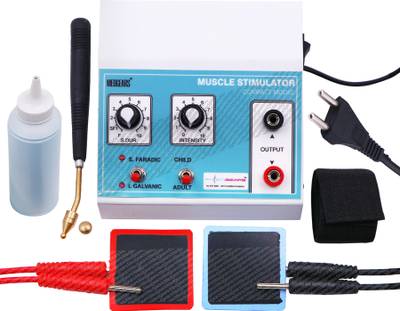 MEDGEARS Mini MS 2 Channel Machine Muscle Stimulator Machine Galvanic and Faradic Stimulation Machine Physiotherapy Equipment Electrotherapy Device  (MDG054S)