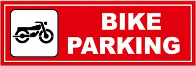 Masstone Bike Parking Sign board 4 inch x 12 inch Emergency Sign