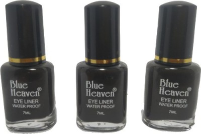 BLUE HEAVEN Water Proof eye liner 7 ml ( Set of 3 ) 7 ml(Black)