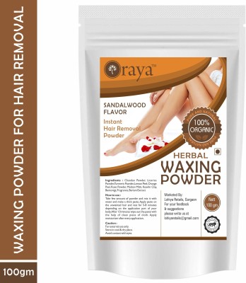 Oraya Hair Removal Powder ( Sandalwood Flavor) Three in one Use For Powder D-Tan Skin, Removing Hair & Remove Dead cell For easy Remove Hair Parts No Rics No Pain - Wax(100 g)