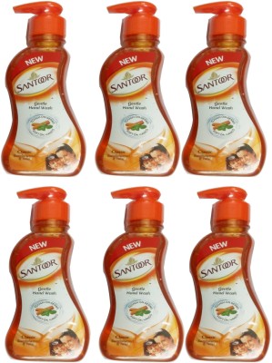 Santoor 6 GENTLE HAND WASH CLASSIC SANDALWOOD & TULSI Hand Wash Bottle(6 x 35.83 ml)