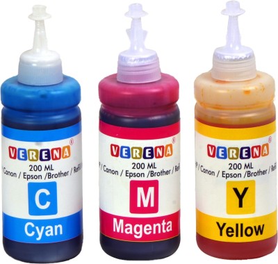 verena Refill Ink Universal for CISS Tanks for HP, Brother, EPSON and Canon Printers Tri-Color Ink Bottle