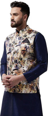 B BEN Sleeveless Self Design Men Jacket