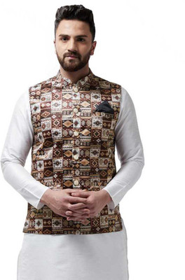 B BEN Sleeveless Self Design Men Jacket