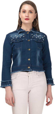SAF creations Full Sleeve Solid Women Denim Jacket