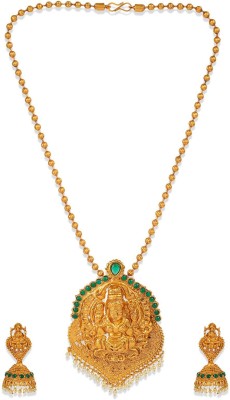 BHANA FASHION Alloy Gold-plated Green Jewellery Set(Pack of 1)