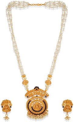 BHANA FASHION Alloy Gold-plated Blue Jewellery Set(Pack of 1)