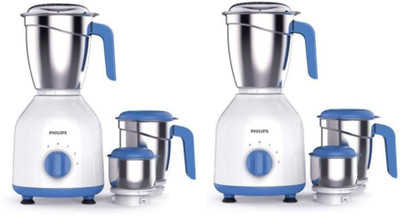 PHILIPS HL7555/00 PACK OF 2 600 Mixer Grinder (3 Jars, Blue)