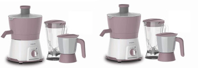 PHILIPS 7578 PACK OF 2 600 Juicer Mixer Grinder (2 Jars, Pink)