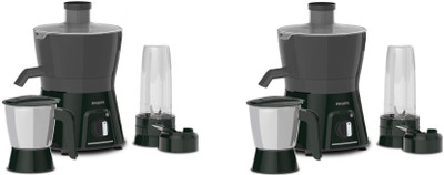 PHILIPS HL7579 PACK OF 2 600 Juicer Mixer Grinder (2 Jars, Black)
