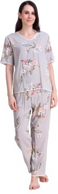 Erminio Palamino Women Printed Multicolor Top & Pyjama Set