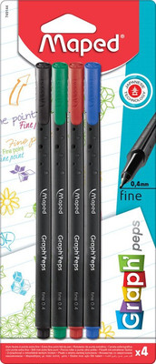 Maped Graph Peps Fine liner pen 0.4 mm Fineliner Pen(Ink Color - Multicolor)