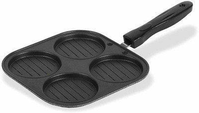 Swarambh Non Stick Mini Grill Tawa Uttapam Tawa Multi Snack Maker 4 in 1 Mini Pancake Tawa Omelette Pan Mini Pan Crepe Maker (Aluminium - Hammertone - 19.5cm - Uthappam Tawa) Tawa 19.5 cm diameter(Aluminium, Non-stick)