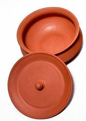 THE HIMALAYA CRAFT Handi 600 L with Lid(Earthenware, Induction Bottom)