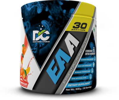 DOCTOR'S CHOICE EAA Best For Intra-Workout/Post-Workout Advanced Formula EAA (Essential Amino Acids)(300 g, Orange & Mango Blast)