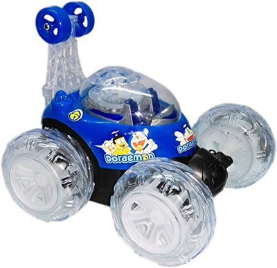Just97 Remote Control 360 Degree Plastic Rolling Stunt Car for Kids & Android charger(Blue)