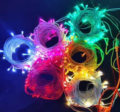 Sameer Enterprises 30 LEDs 13 m Multicolor Steady String Rice Lights(Pack of 2)