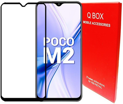Q Box Edge To Edge Tempered Glass for poco m2(Pack of 1)