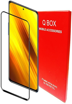 Q Box Edge To Edge Tempered Glass for poco x3(Pack of 1)