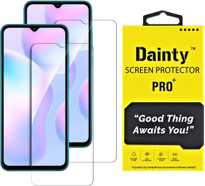 Dainty Tempered Glass Guard for Poco M3, Poco M2, Mi Redmi 9 Prime, Mi Redmi 9, Mi Redmi 9 Power(Pack of 2)