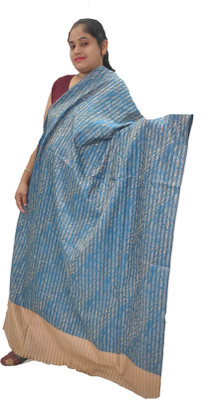 KAVIM Wool Striped Women Shawl(Multicolor)