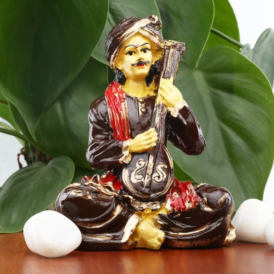 Flipkart SmartBuy MUSICIAN STATUE Decorative Showpiece  -  11 cm(Marble, Brown)