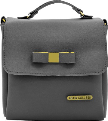 ASTIR COLLEEN Grey Sling Bag Sling Bag (Tie) with adjustable Strap