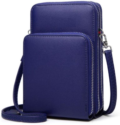 MOCA Blue Sling Bag girls Womens Mobile wallets Phone Pocket Holder sling cross body bag