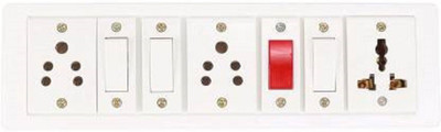 Zodias 3Nos Switch, 2Nos Socket + 1Nos Universal Socket & 1Nos Light Indicator White Heavy Duty PVC Extension Board With 11 Meter Wire 3 Socket Extension Boards(White, 11 m) Zodias 3Nos Switch, 2Nos Socket + 1Nos Universal Socket & 1Nos Light Indicator White Heavy Duty PVC Extension Board With 11 Meter Wire 3 Socket Extension Boards(White, 11 m)