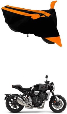 RONISH Two Wheeler Cover for Honda(CB1000R Plus, Black, Orange)