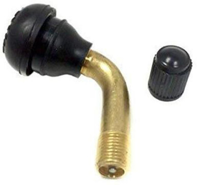 DELUX AUTOMOTIVE Brass Tyre Valve Cap for Bike(L Shape)