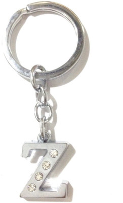

CTW Fashion Alphabet Z Chrome Metal Finish Keyring Key Chain(Silver)